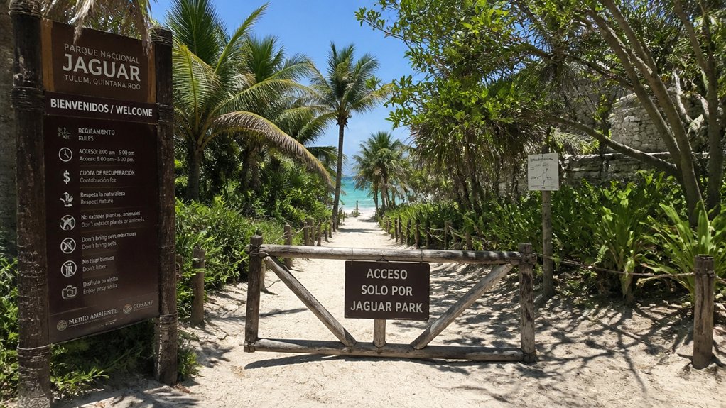 reach beach via jaguar park