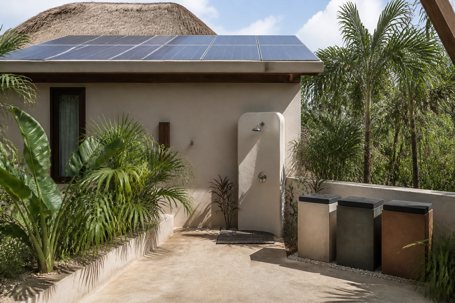 Energy, water, and waste systems at a tropical hotel